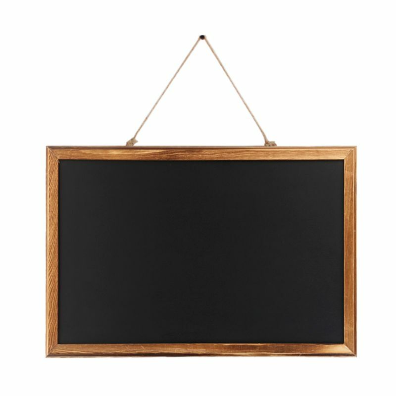 Tableau rectangulaire suspendu en bois pour les messages, tableau noir, tableau à mots, tableau d'écriture pour enfants, fournitures scolaires et de bureau