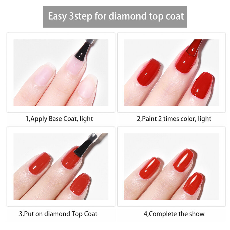 Transparente Gel de esmalte de uñas de Base y abrigo uñas remoje barniz UV capa superior y de Base Gel de esmalte de uñas de manicura Gel Primer