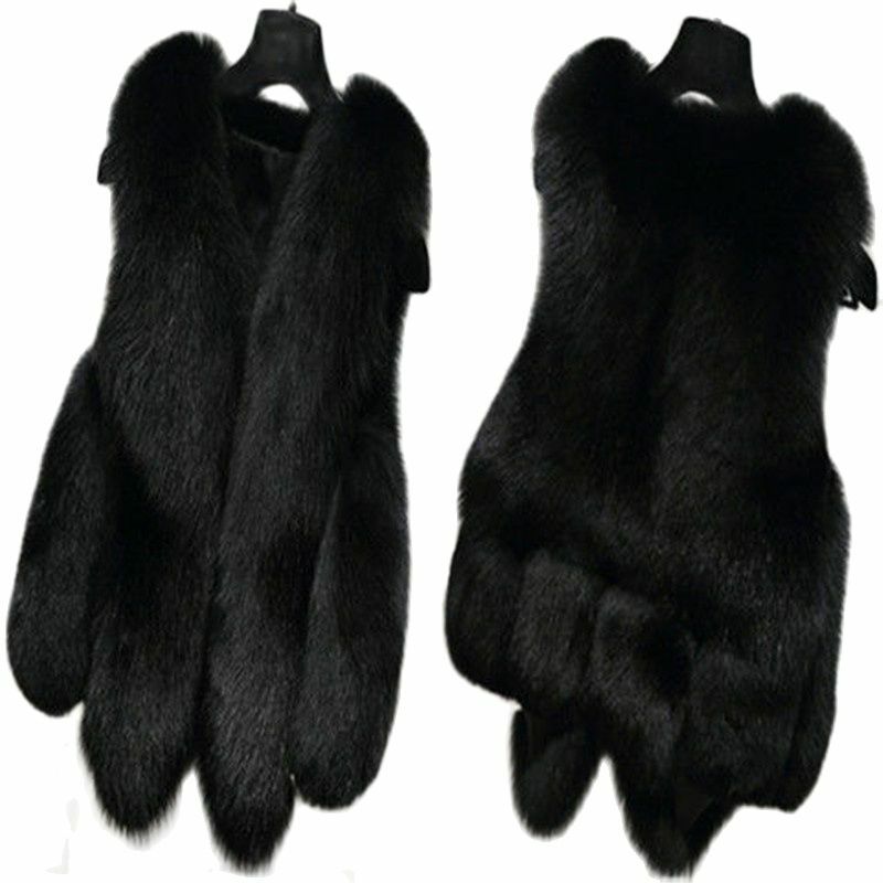 LEDEDAZ S-3XL Mink Coats Women High Quality 2020 Winter Fashion Black FAUX Fur Coat Warm Sleeveless Gliet Vest Fake Fur Jacket