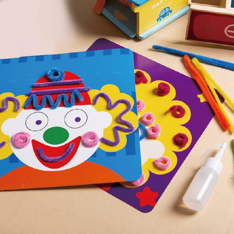Kuulee Handarbeit DIY Seil Zeichnung Malerei Spielzeug für Kinder Kinder Bunte String Farbe Ziehen Frühen Pädagogisches Spielzeug
