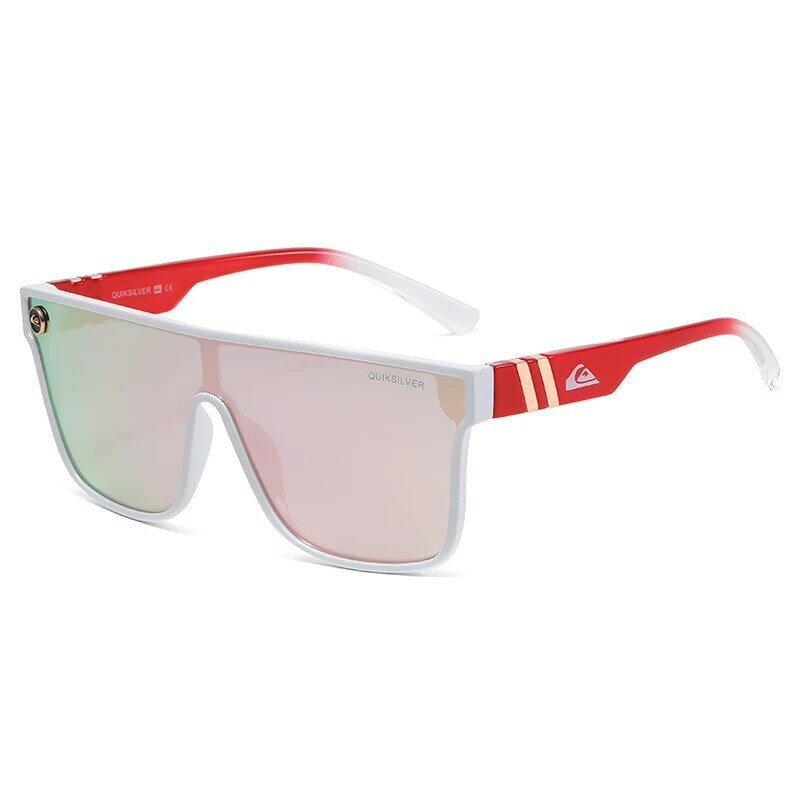 QS808 새로운 패션 선글라스 남자 여자 야외 대형 프레임 대형 스포츠 고글 도매 비치 태양 안경 다채로운 Uv400