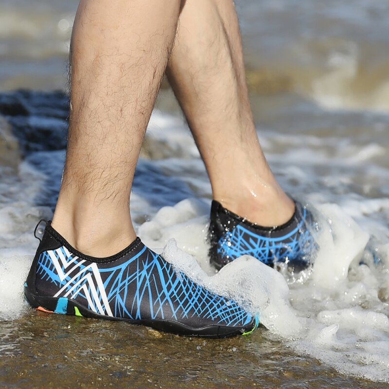 Water Shoes Men Women Anti Slip Barefoot Feeling Skin-friendly Slip On Foot Wear Beach Swimming Diving