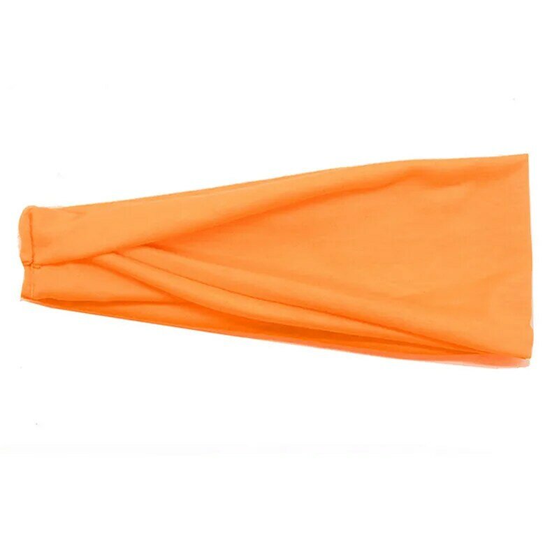 Mulheres acessórios para o cabelo cor sólida headwrap moda scrunchies bandana de algodão larga turbante torção meninas hairband