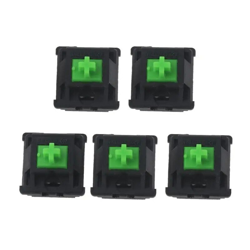 Greetech-interruptores verdes de eje para razer Gaming, Teclado mecánico para cherry MX, interruptor de 3 pines, 5 piezas