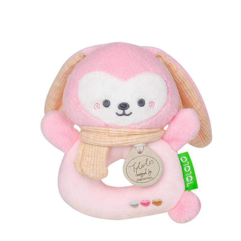 Baby Hand-cranked Cute Animal Multifunctional Round Rattle Children's Educational Hand-held Bell Appease Accompany Plush Toy