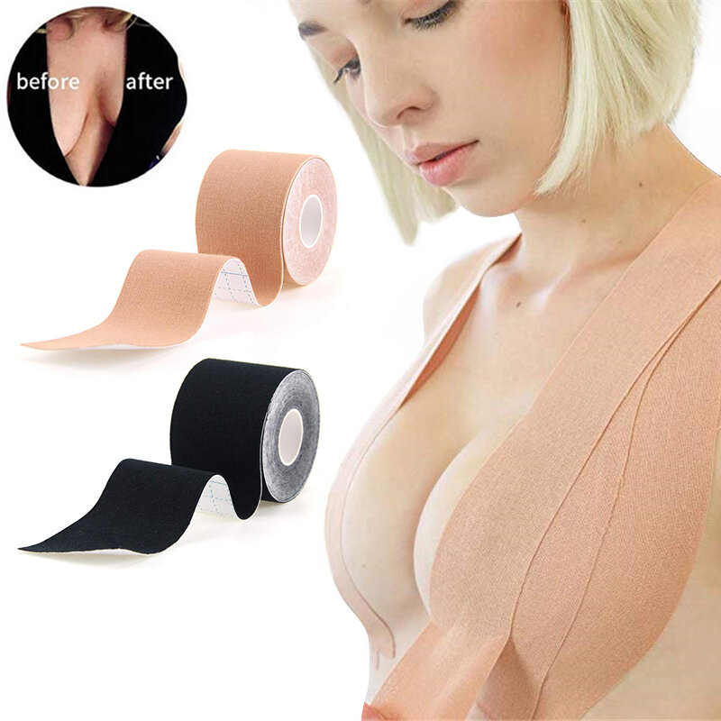 Boob-女性用の見えない粘着テープ,目に見えない,粘着性の乳首カバー,胸の強化テープ,ストラップレスのパッド,ky1個