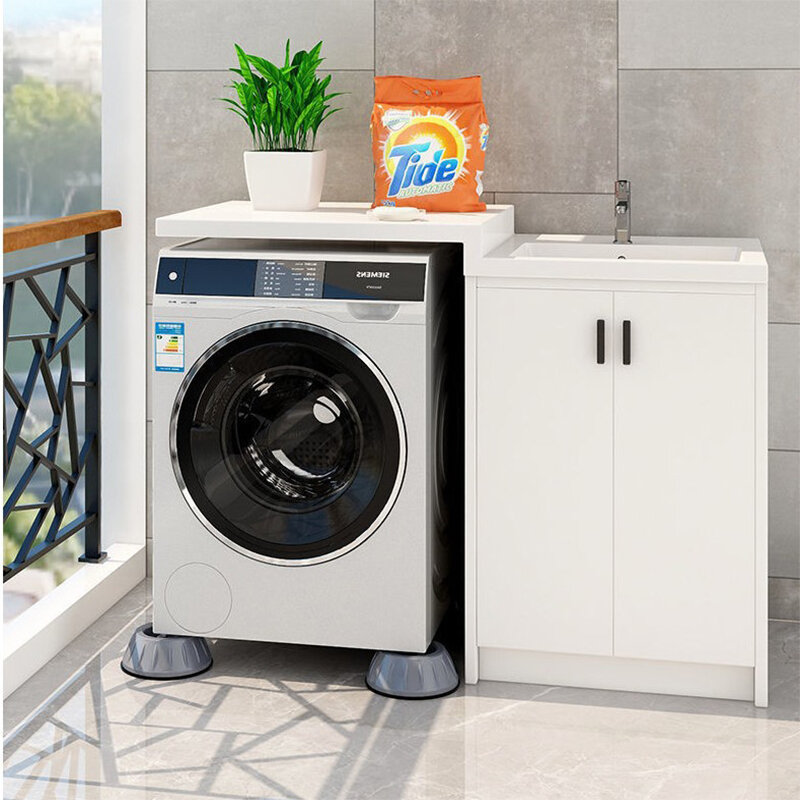 4 pçs universal anti-vibração pés almofadas máquina de lavar esteira de borracha anti-vibração almofada secador geladeira base fixa antiderrapante almofada