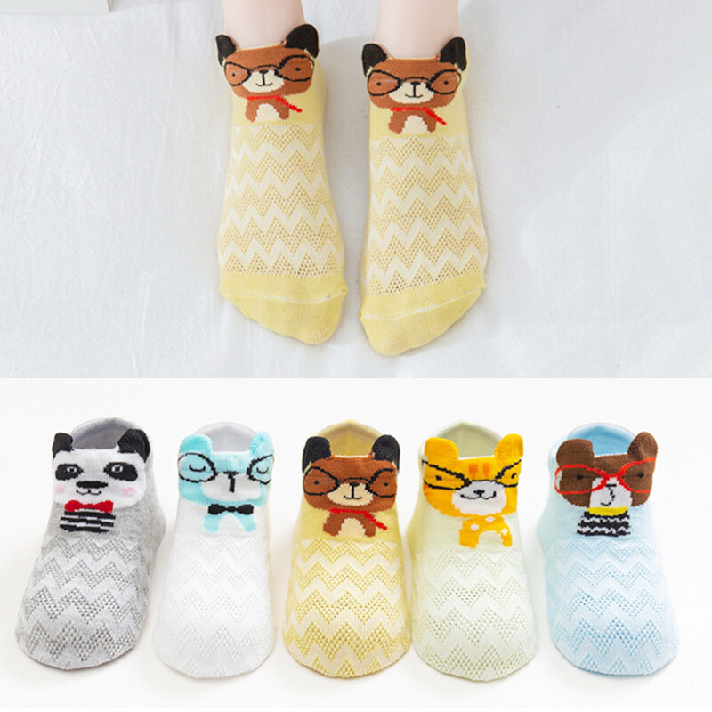 Летние детские носки для малышей из гофрированного Вязание процесс детская одежда с принтами животных; Детская одежда для новорожденных де...