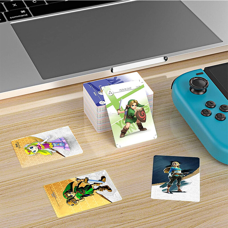 24 pièces/ensemble Étiquettes NFC Cartes de Jeu Pour Zelda Souffle de La Nature, NTAG215 Cartes de Jeu Pour Nintendo Switch/lite/Wii U