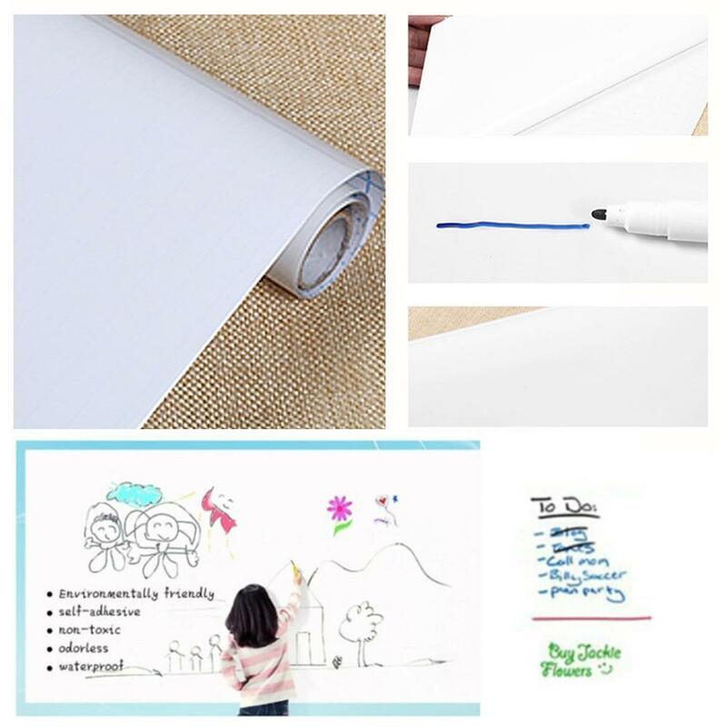 防水自己粘着性PVC壁紙,防水自己粘着性の壁紙,モバイルボードの装飾,落書き,子供の書き込み,ステッカー,白いペン,b4y0