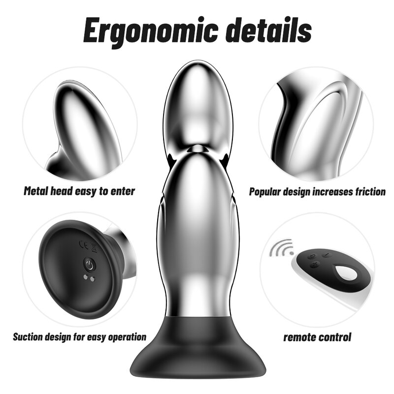 Plug anale in metallo prodotti del sesso anale massaggiatore della prostata uomo donna masturbazione coppia adulta giocattoli vibratori Dildo Vibratore orgasmo