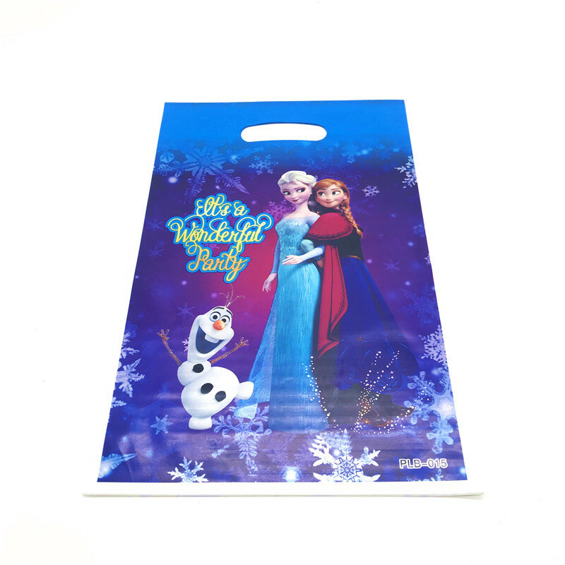Sac à bonbons en plastique à thème reine des neiges 2 Anna Elsa, fournitures de cadeaux pour fête d'anniversaire pour filles, décoration de mariage
