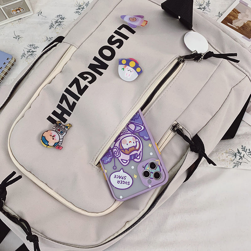 Girl Bag for School Backpack Women Nylon Middle High Schoolbag College Style Bookbags 2021