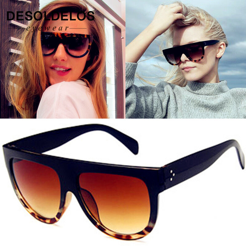 2019 Flat Top Oversized Sun Glasses Female Sexy Ladies Cat Eye Sunglasses Women Brand Designer Oculos De Sol Feminino UV400