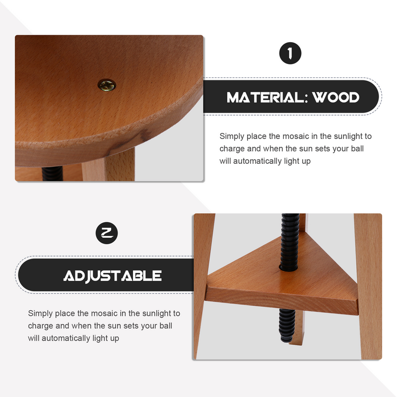 1 Set Wooded Drafting Stool Height Adjustable Artist Stool Wood Bar Stool