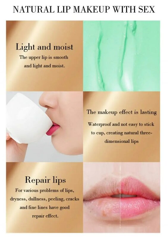 1 Buah Pelembap Bibir Alami Lipstik Lidah Buaya Warna Berubah Mood Kosmetik Lipstik Pelembab Tahan Lama TSLM1