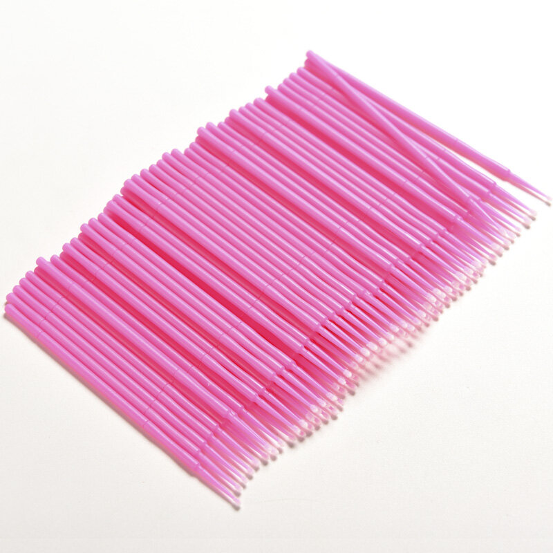 100 pces microescovação descartável escovas de uma vez batom líquido lipsgloss escova pincéis de maquiagem de lábios aplicador de varinhas cosméticas