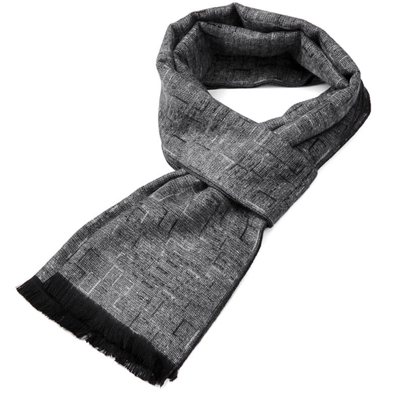 Мужской шарф осень-зима уличный дорожный теплый европейский и американский шарф мужской деловой шарф из искусственного кашемира