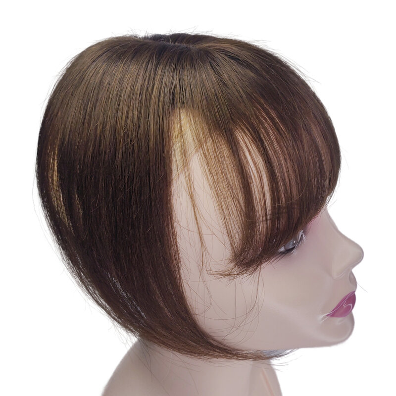 Halo Lady Beauty brazylijski ludzki włos Topper dla kobiet Fringe przypinana grzywka prosto wymiana treski non-remy 25cm maszyna