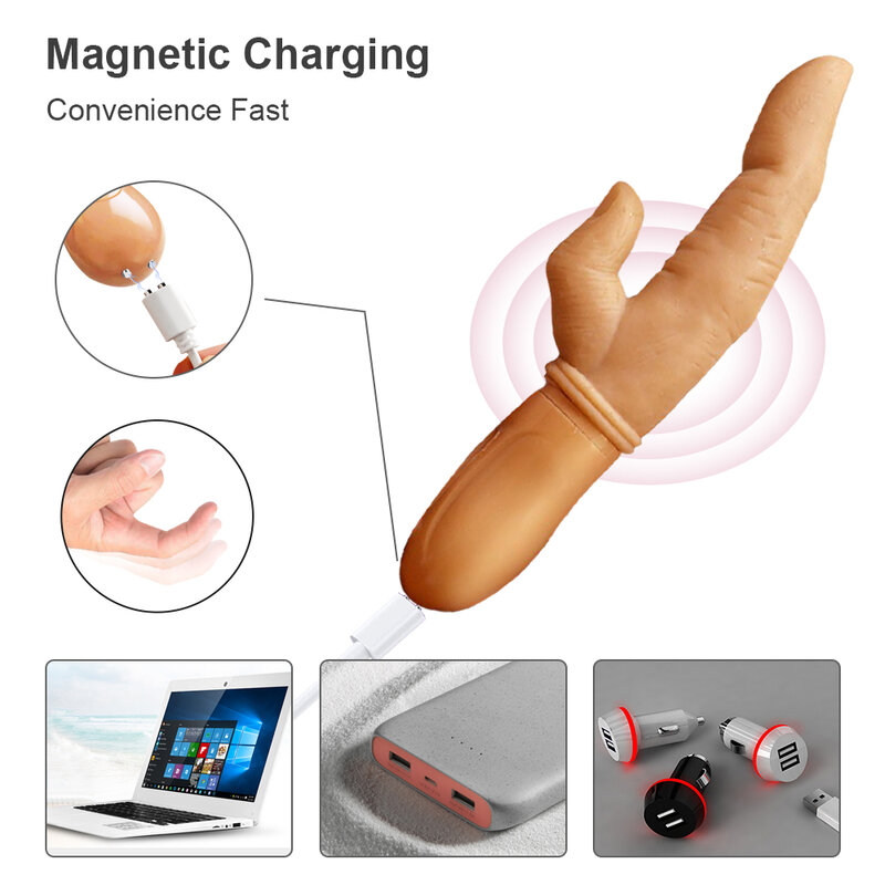 Orgasmus Finger Vibrator für Frauen G spot Vibrator Leistungsstarke Dildo Kaninchen Vibrierende Klitoris Stimulator Erwachsene Sex Spielzeug Masturbator