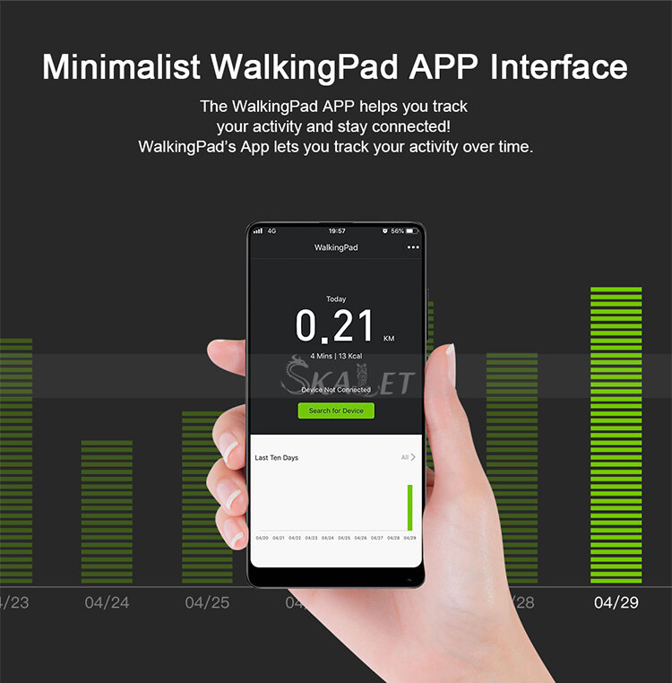 Беговая дорожка WalkingPad A1, многофункциональная складная электрическая беговая дорожка для фитнеса, 2020