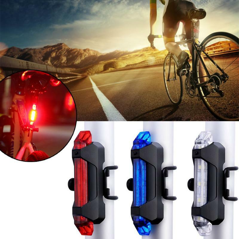 LED Fahrrad Licht Wasserdichte Hinten Schwanz Licht USB Aufladbare Mountainbike Radfahren Licht Rücklicht Sicherheit Warnung Licht luz trasera