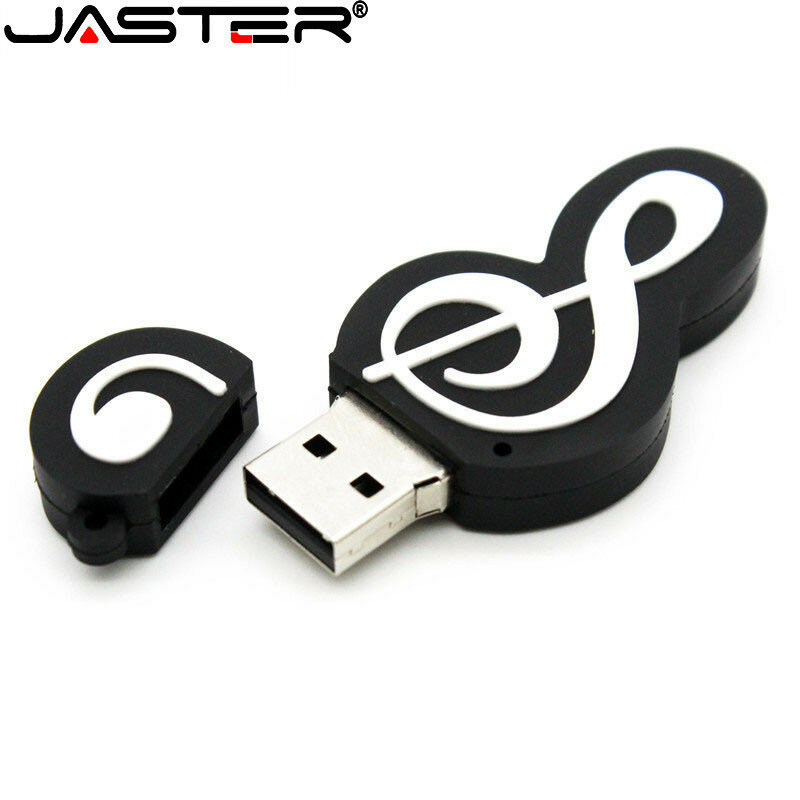 JASTER Note-unidad flash usb 2,0 de dibujos animados, pendrive de 128GB, 4GB, 8GB, 16GB, 32GB, 64GB, personal de guitarra
