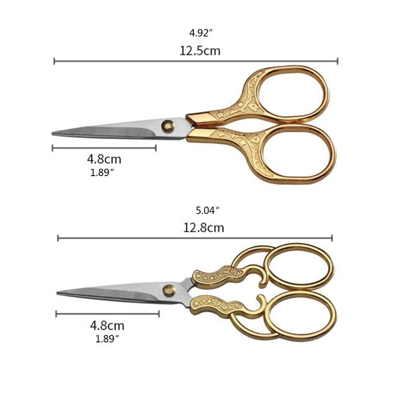 Retro Stainless Steel Tailor Scissors Professional Embroidery Cross Stitch DIY Handmade Craft Clothing Sewing Shears Tool
