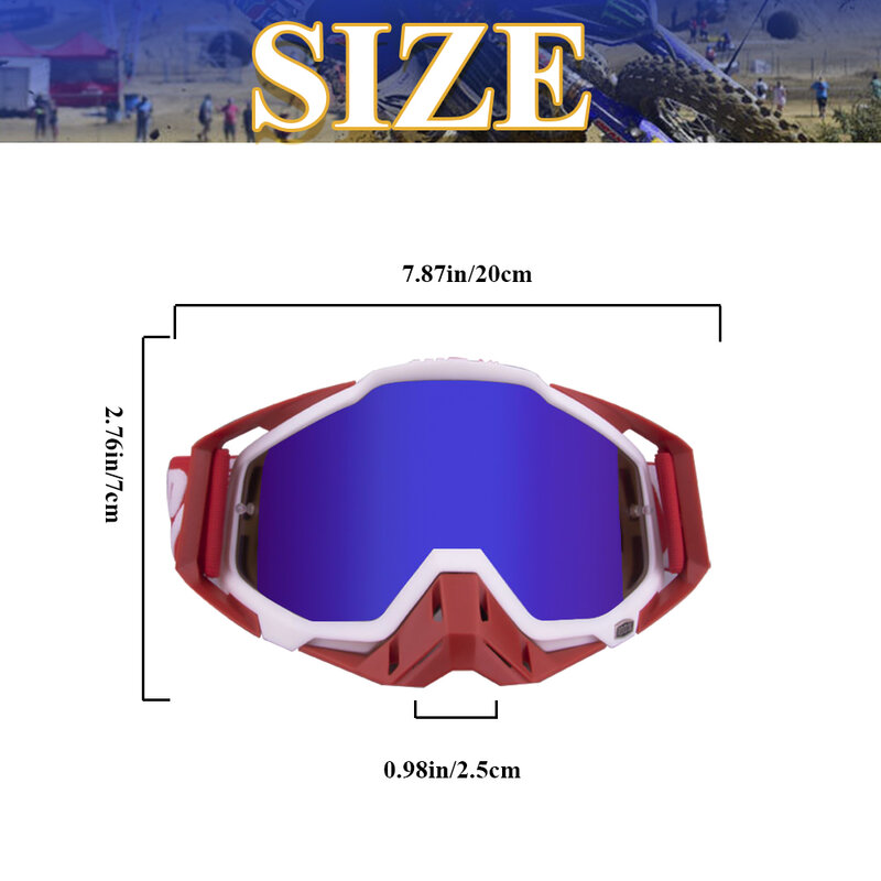 Eliteson-óculos de proteção para bicicleta, proteção uv, para motocross, atv, off road, esqui, ciclismo, lente, esportes ao ar livre, máscara para capacete