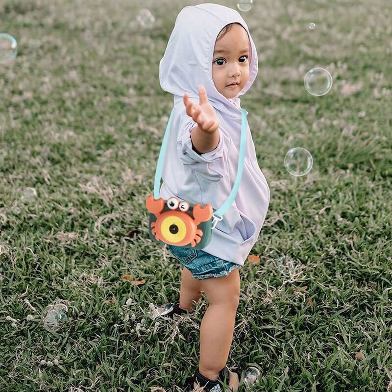Juguetes de máquina de burbujas automática para niños, soplador de burbujas con luces, música, pistola de burbujas con jabón, juguetes al aire libre
