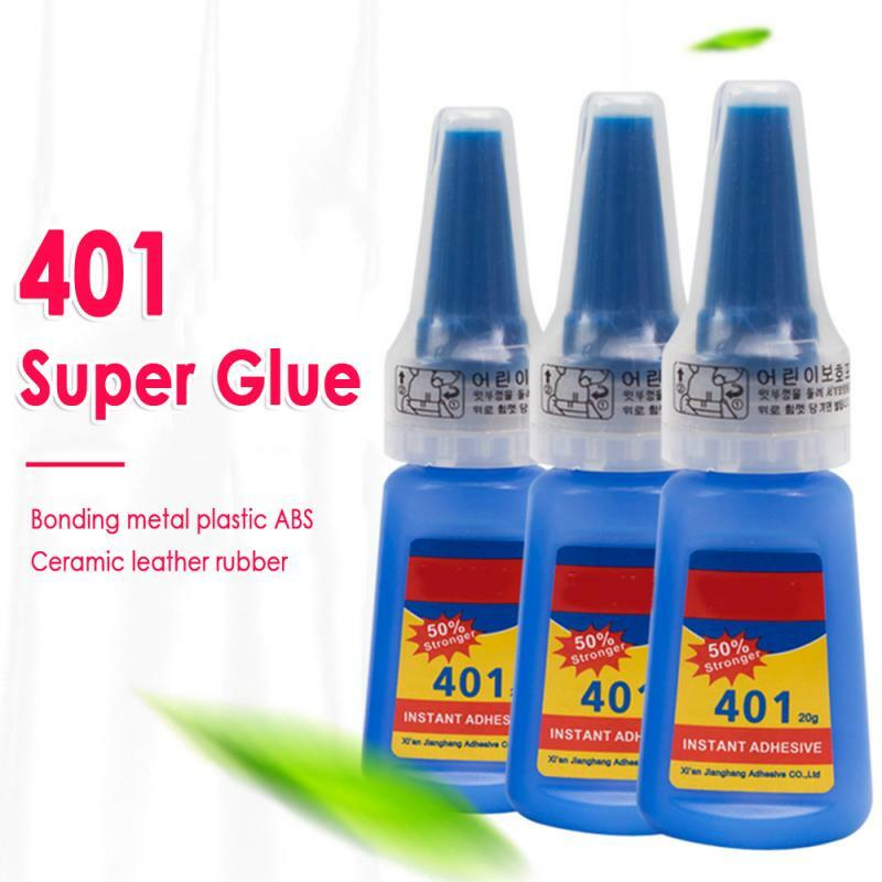 Adhesivo rápido instantáneo, botella más fuerte, superpegamento multiusos, líquido caliente, pegamento incoloro, 401, 20ML, 3/2/1 Uds.