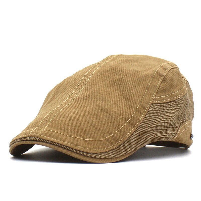 2021 Solid Newsboy Caps Cotton Flat Peaked Cap Outdoor Men and Women Painter Beret Hats 26