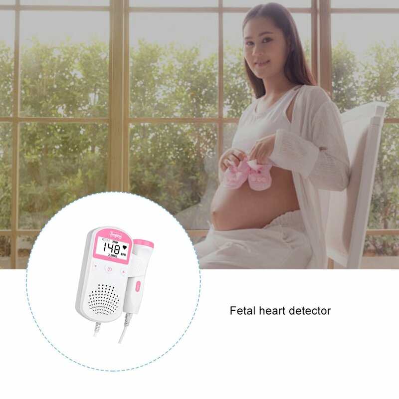 Doppler Fetal con Detector de latido de bebé, Monitor de frecuencia cardíaca para bebé, 2,5 MHz