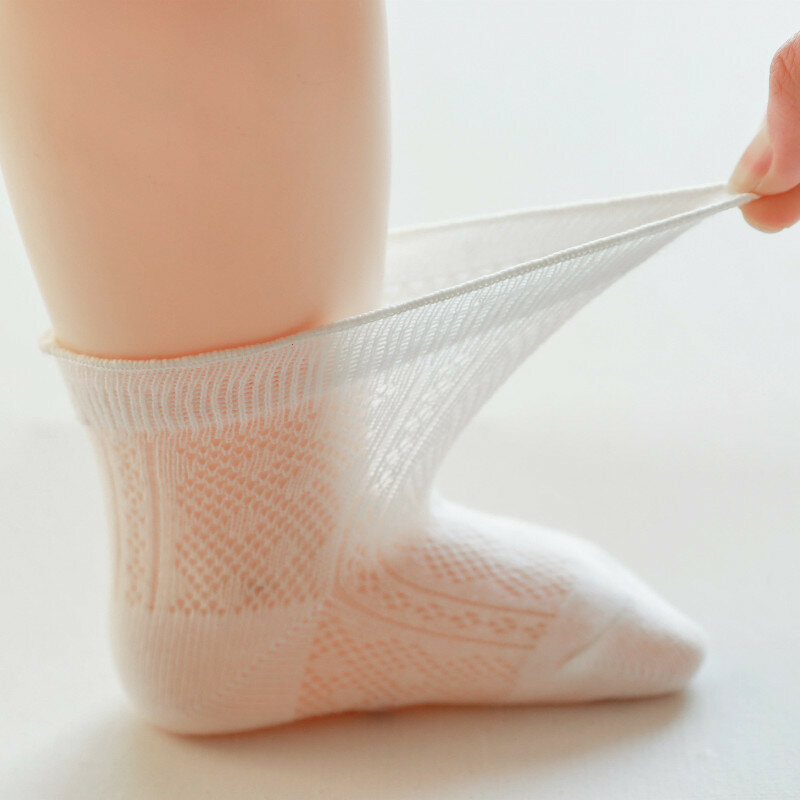 Calcetines de malla para bebé, medias finas y transpirables, de encaje, para primavera y verano, para recién nacido