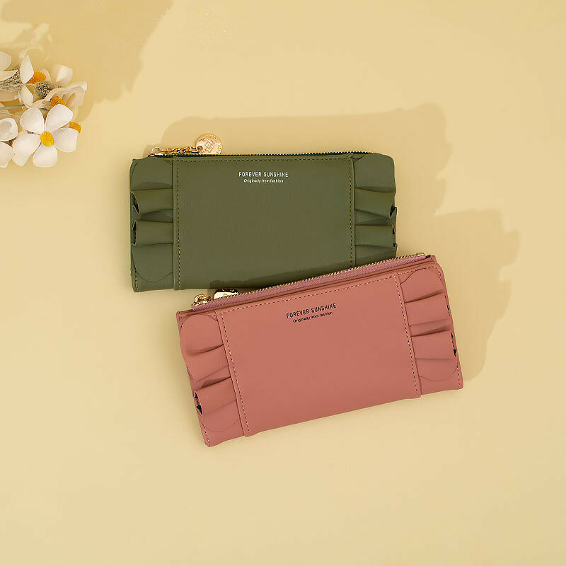 1Pcs New Style Wallet Female Long Section Korean Student Coin Purse with Bowknot Multi-card Coin Pocket Large-capacity Clutch