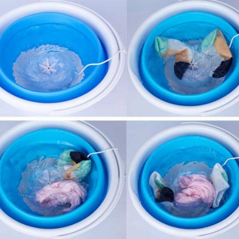 Minimáquina de lavado plegable, artefacto de limpieza ultrasónico Turbo, Mini calcetines y bragas