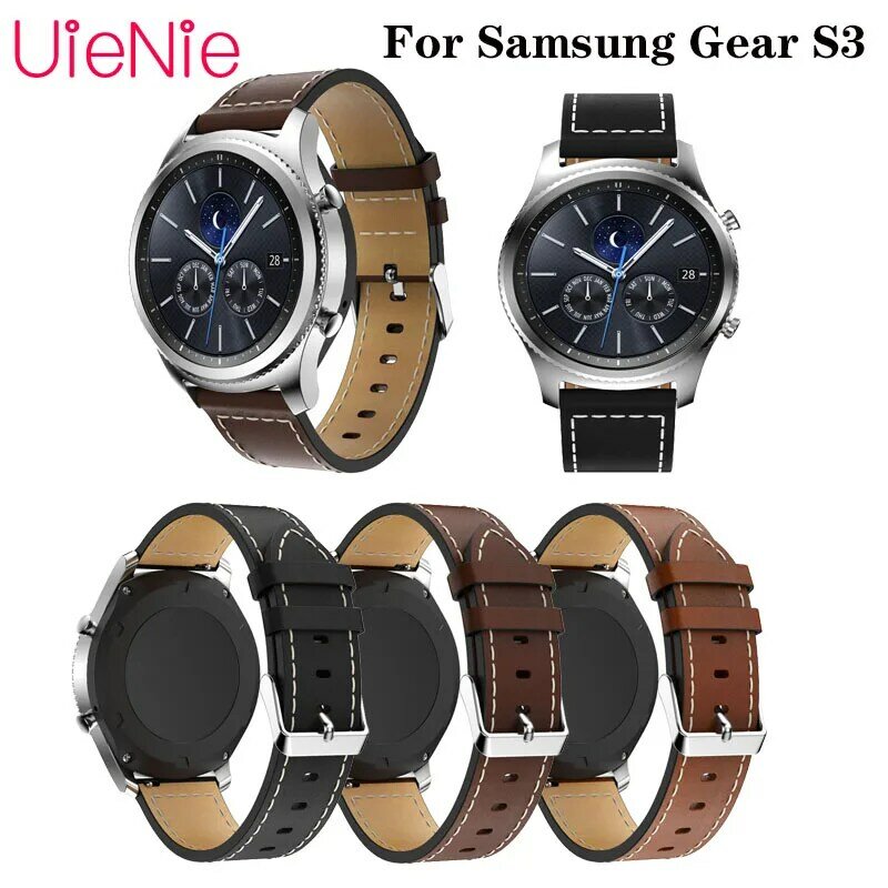 Деловой кожаный ремешок 22 мм для Samsung Gear S3 frontier, ремешок для Huawel Watch GT, браслет для Samsung Galaxy 46 мм