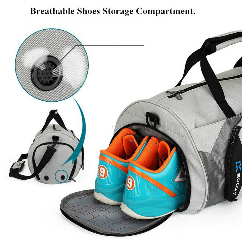 Męskie torby na siłownię na trening Fitness Outdoor Travel torba sportowa wielofunkcyjne torby na sucho na mokro Sac De Sport