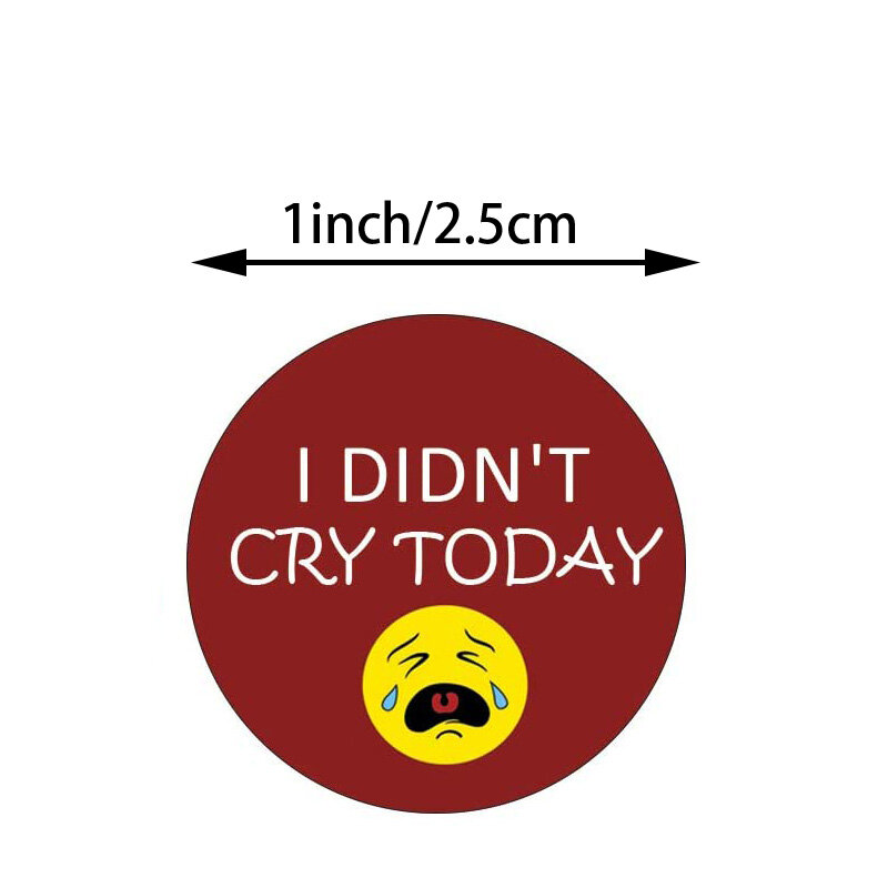 500pcs/roll "i didn't cry today" cartoon sticker Inspirational Sayings encouragement Sticker Set Gift Rewards for Adult stickers