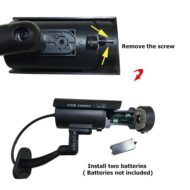 TL-2600 DE SEGURIDAD impermeable para exteriores, cámara falsa para interior, cámara de vigilancia CCTV de seguridad, luz LED, Color 2020