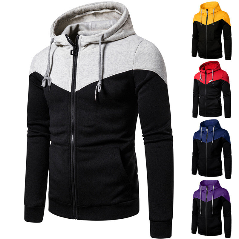2021 new sports brand men's suit zipper hoodie casual sportswear spring warmth and velvet men's clothing/couples