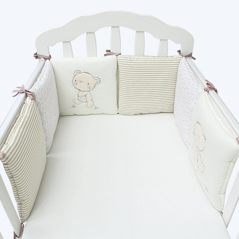 6 pçs/lote cama do bebê recém-nascido pára-choques no berço protetor de berço do bebê decoração do quarto da criança berço cama infantil amortecedor berço almofada
