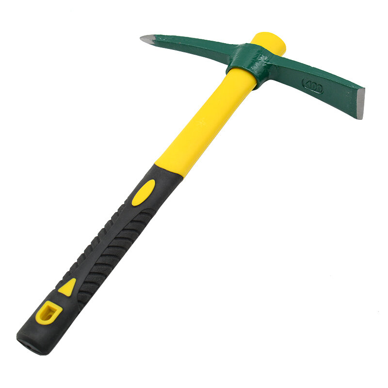 Pickaxe-mango de fibra de vidrio para acampar al aire libre, herramientas de mano para jardín, de tamaño pequeño