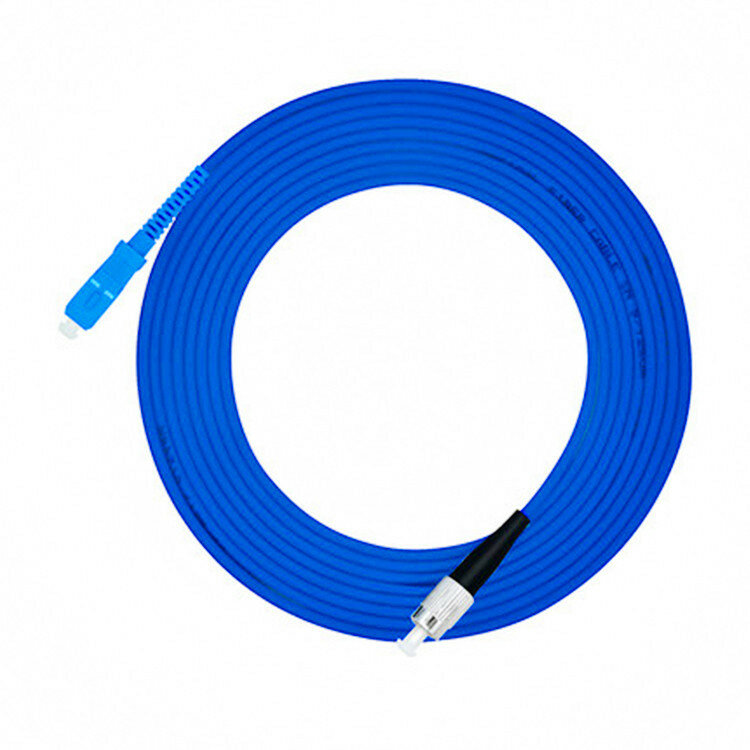 Соединительный кабель FC UPC SC UPC, армированный, от 1 м до 15 м, Simplex Ftth кабель, одномодовый, из ПВХ волокна, оптический, соединительный кабель Ftth FC ...