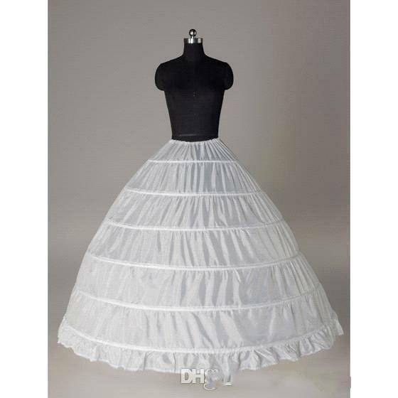 Бальное платье, 6 обручей, подъюбник, свадебная Нижняя юбка без застежек из кринолина для невесты, многослойная юбка с 6 обручами, кринолин дл...