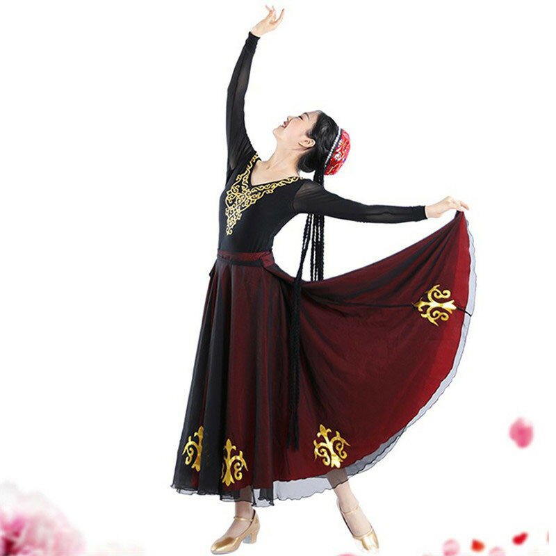 Flamenco Spaans Jurk 360 Vrouwen Dance Standaard Stijldansen Kleding Nationale Gypsy Kostuum Prestaties Slijtage 2021