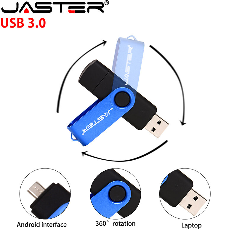 New Usb 3.0 JASTER OTG flash drive for SmartPhone/Tablet/PC4GB 8GB 16GB 32GB 64GB 128GB  Pendrive High speed pen drive flash USB