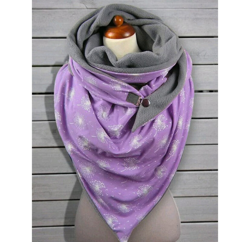 Scarf Women Print Button Soft Wrap Casual Warm Shawls And Wraps Women Winter Scarf Outdoor Head Face Neck Gaiter Uv Face Cover