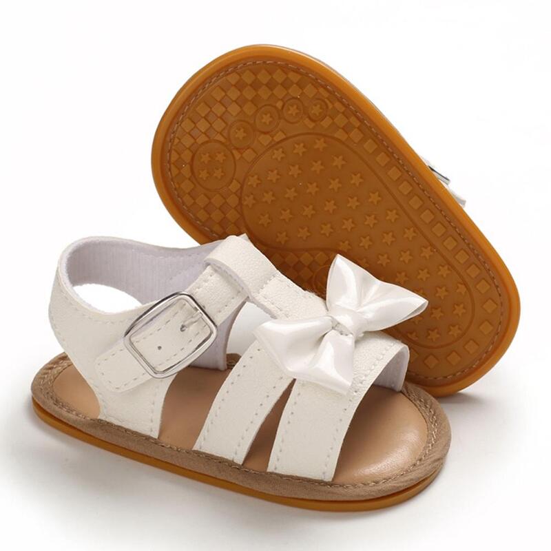 Sandales d'été en cuir PU pour petites filles | Sandales respirantes à semelle souple pour tout-petits 0-18 mois