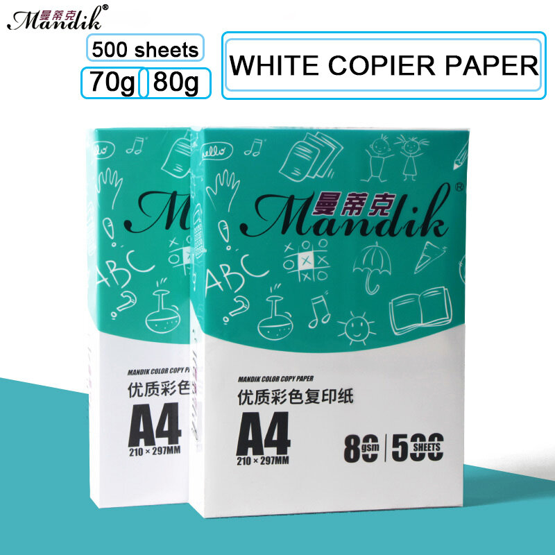 Papel fotocopiador A4 de inyección de tinta, 70g, 80g, 500 hojas, láser A4, blanco, para oficina